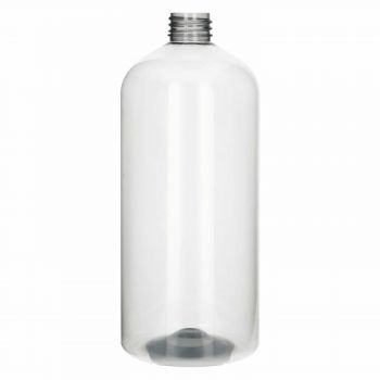 1000 ml flascon Basic Round 100% recyclé PET MOPET transparent 28.410