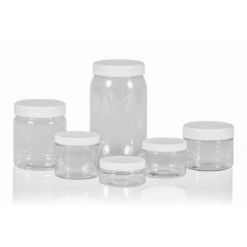 Clear Cylinder Pot PET Transparent