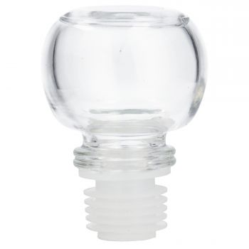 Glass Stopper Round clear 20mm + PE-lamelle