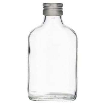 100 ml platte glazen fles met schroefdop