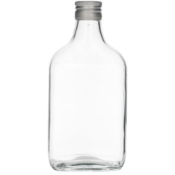 200 ml platte glazen fles met schroefdop