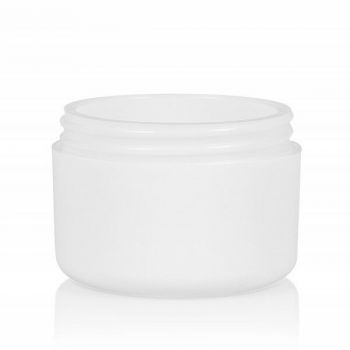 50 ml pot Frosted soft PP blanc double ou