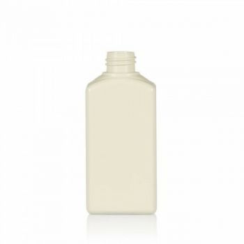 250 ml flacon Standard Square 100% recyclé HDPE blanc 28.410