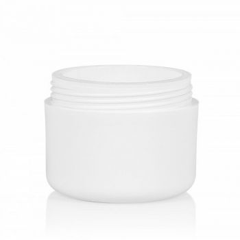 30 ml pot Frosted soft PP blanc double ou